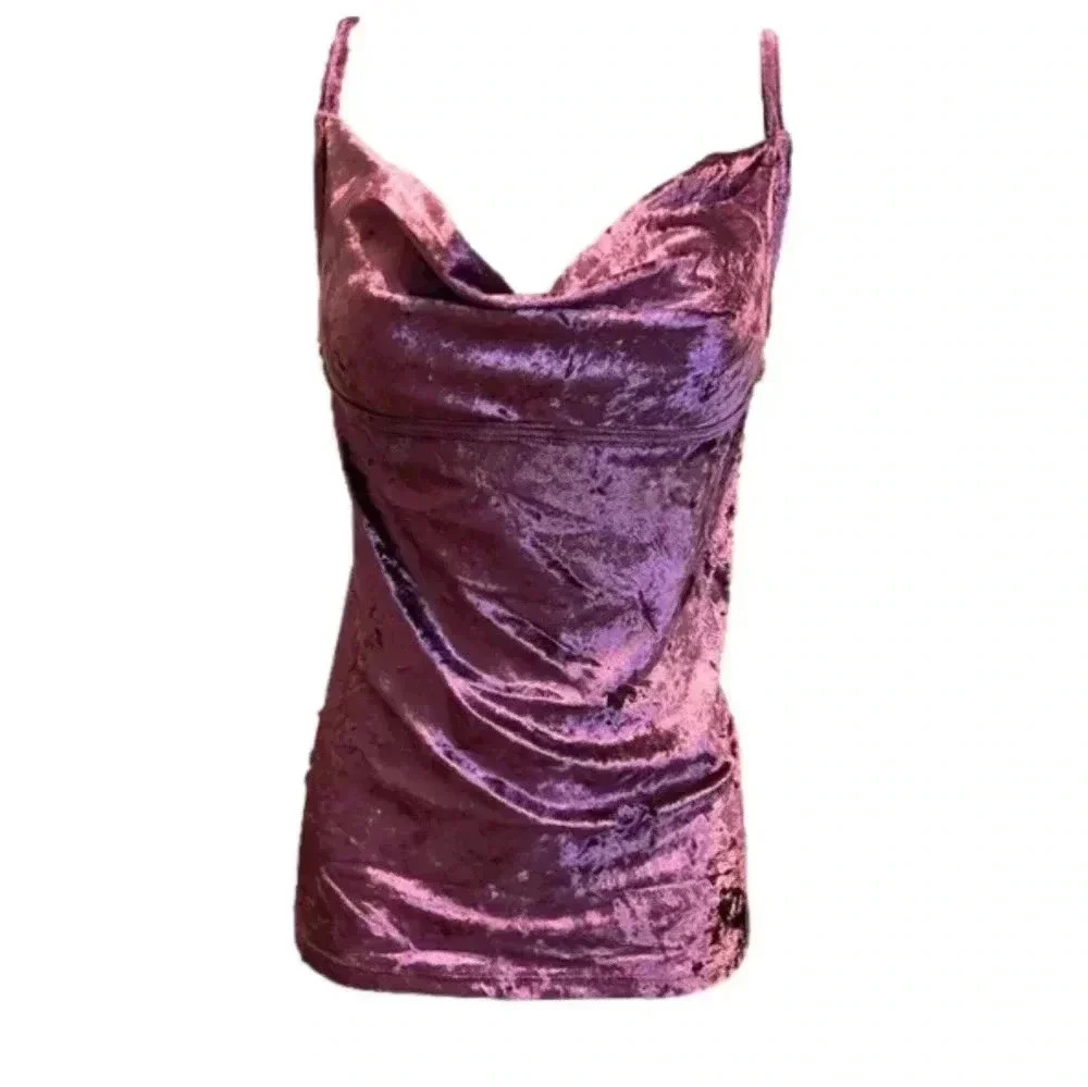 NWT FREE PEOPLE All Night Velvet Tunic / Fig Jam